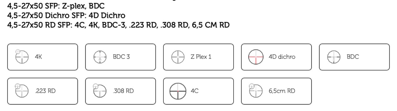 Luneta Meopta Optika 6 4,5-27x50 SFP BDC3